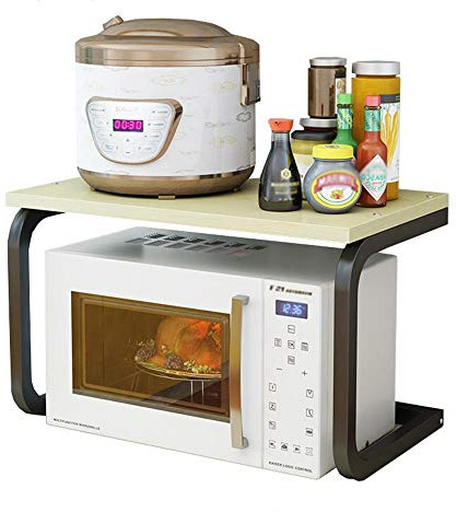JXIPANUL Estante de Almacenamiento para microondas, estantes de Cocina, Soporte para Horno microondas, Estante para Especias, Estante para Horno, Marco de Utensilios de Cocina, Acero al Car