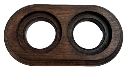 Base en bois double noyer pour interrupteurs/déviateurs et prises