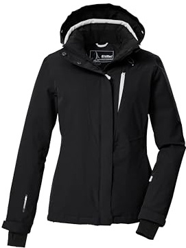 killtec Damen Skijacke/Funktionsjacke mit abzippbarer Kapuze und Schneefang KSW 25 WMN SKI JCKT, schwarz, 38, 43411-000