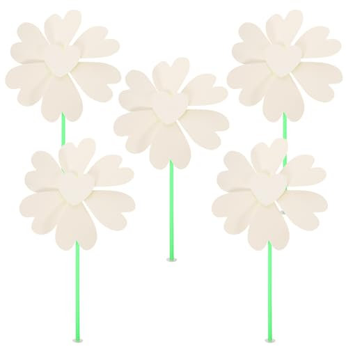 UPKOCH 5piezas Molinetes De Papel para Pintar DIY Juguetes Creativos para Manualidades Infantiles Kit De Graffitis Sin Terminar para Niño Niña y Niñas Fomento De Imaginación y Coordinació