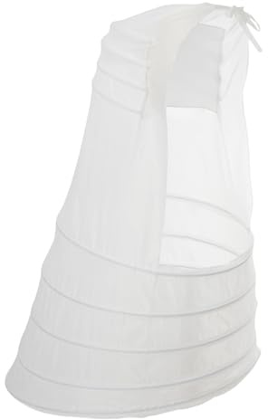 Victorian Bustle Hoop Skirt Crinoline Petticoat Pannier for Womens Rococo Baroque Rennasaince Dress White