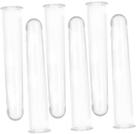 JOINPAYA 6Pcs Clear Hydroponic Test Tube Vases for DIY Flower Arrangements Desktop Plant Propagation Tubes for Home and Office Decor Easy to Clean and Showcase Beauty