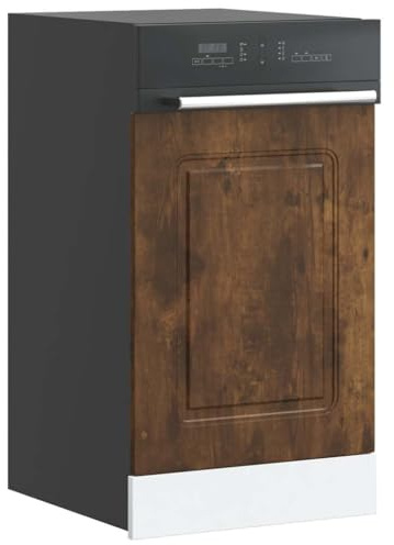 WSJHUHK Meubles, armoires et rangement, armoires de cuisine, panneau de lave-vaisselle, Kalmar, chêne fumé, 45 x 1,5 x 67 cm, bois d'ingénierie