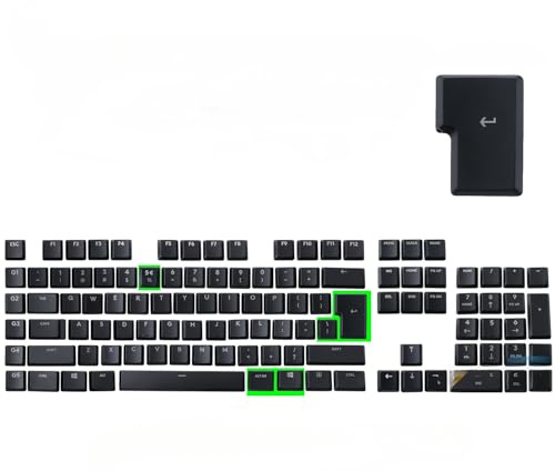 ABS-Material Hintergrundbeleuchtung Tastaturdeckel, kompatibel mit Logitech G813/G815/G913/G915/G915TKL RGB mechanische Spieletastatur, EU-Layout (ISO/ANSI), schwarz
