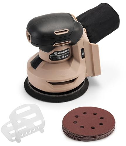 5 Cordless Random Orbital Sander, Brushless 6-Speed 6000–12000 RPM, Compatible with Makita Batteries,Electric Palm Orbital Sander for Sanding, Includes Dust Bag & 12PCS Sandpapers (Bare Tool)