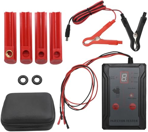 MospdyGear Multi-Function Fuel Injector Tester and Cleaner with 4 Size Adapters, Suitable for Automotive and Motorcycle Maintenance Tool