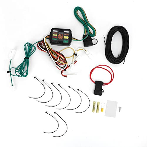 Cablaggio Rimorchio 4 Pin con Copertura Antipolvere, Connettore Plug and Play 4 Vie per Sienna 2015-2020 - Installazione Facile, Protezione Durevole, Connessione