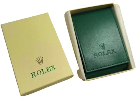 ROUREOX Verde Viaggio Custodia Morbida Orologio Singolo Conservazione Astuccio Portatile Morbido Velluto Inserto Porta Orologio Chiusura Bottone per Rolex