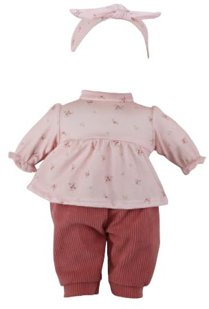 Little Dutch Puppenkleidung - 3-teiliges Set - Bluse Hose und Haarband - Kleidung für Babypuppen - für Puppen von 33-36 cm - Rosy Meadows - rosa
