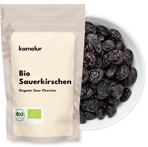 1kg di amarene BIO essiccate e denocciolate - amarene maturate al sole della migliore qualità biologica, senza zuccheri e senza additivi