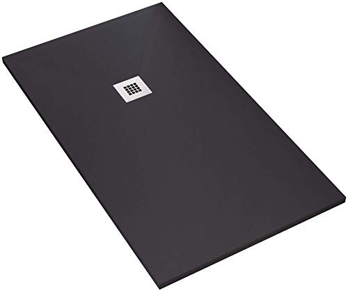 Plato de ducha 80 x 100 cm de piedra Maier Dharma negro