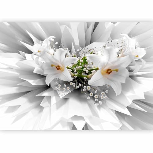 murando Fotomurales Flores Lirios 350x256 cm XXL Papel pintado | tejido no tejido Decoración de Pared decorativos Murales moderna de Diseno Fotográfico 3D Abstracto