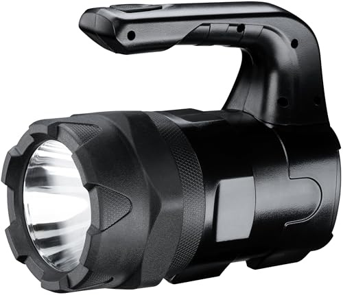 Varta Linterna proyector portátil LED, Indestructible BL20 Pro, IP54 | robusta Lampe IK08, zwei Leuchtmodi, incl. 6x AA Pilas, para el día a día, exterior y emergencia, para uso diario