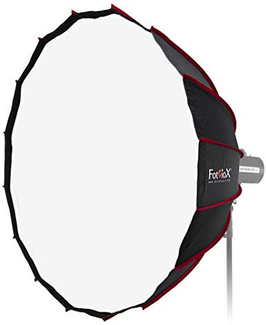 Fotodiox EZ-Pro DLX Parabol-Softbox mit Elinchrom und Calumet, kompatibel mit Speedring, schnell zusammenklappbar, 120 cm Softbox mit silberner reflektierender Innenseite mit doppelter Streuung