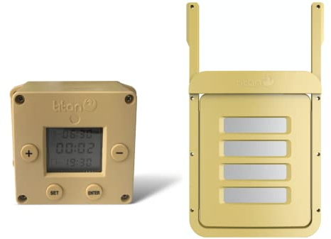 Titan CUBE Timer Automatisk Kycklinghusdörr Öppnare + dörr