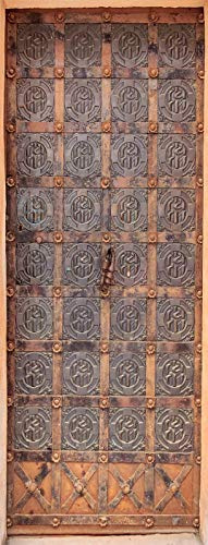 A.Monamour Türtapete Selbstklebend Türfolie Türposter 3D Vintage Alte Eisentür Textur Hintergrund Vinyl Folie Türdeko Tapete Wandbild Türaufkleber Türtattoo 77 x 200 cm