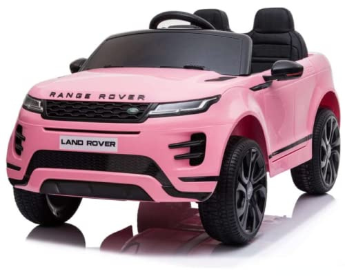 FINOOS Range Rover Evoque Coche eléctrico para niños de 12 v, con Mando a Distancia de 2,4 GHz, 2 Motores de 12 V y 35 W, de 1 a 4 años (Rosa)