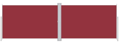 vidaXL Tenda da Sole Laterale Retrattile Rossa 220x600 cm