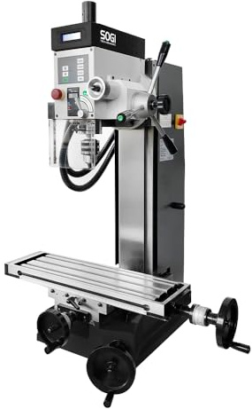 SOGI S3-70D Fraiseuse verticale avec moteur sans balais 230 V - 1000 W - taraudage - tête inclinable