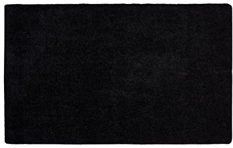 Astra Fußmatte innen rutschfest - Pflegeleichte Schmutzfangmatte waschbar - Türmatte PVC-frei Sauberlaufmatte - saugstarker Fußabtreter schwarz 50x80 cm