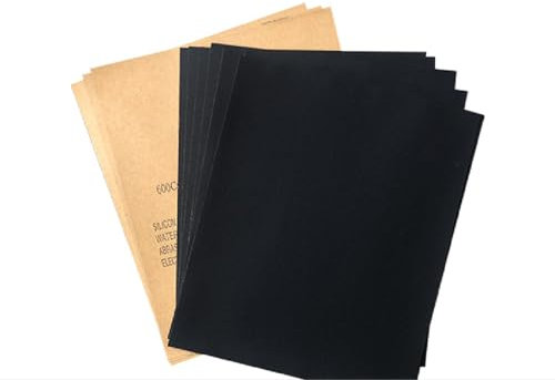 10 Uds Papel De Lija 60-2000 Húmedo Y Seco De Doble Uso Lijado Y Pulido De Madera De Coche Herramientas De Papel De Lija Resistentes Al Agua De Carburo De Silicio,2000
