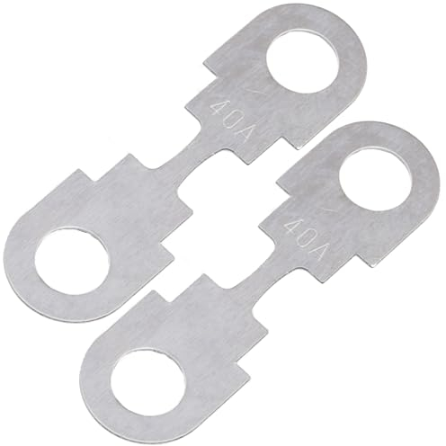 AERZETIX - C69947 - Set di 2 fusibili a lama piatti 40A per auto - lunghezza 42mm - in metallo - compatibile con numeri OE 104 249 02