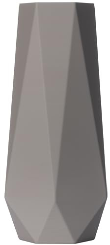 3D Vase Dekovase Bao L 30cm Bodenvase Hellgrau Deko Vase Pampasgras Trockenblumen