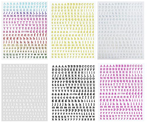 JTQYFI Buchstaben Nagel Kunst Aufkleber Englische Nagel Kunst Abziehbilder Buchstaben Nagel Aufkleber Für DIY Maniküre Tipps Nagel Kunst Dekoration 3D Nagel Dekorationen Für Nagel Kunst