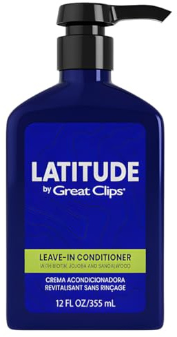 GREAT CLIPS LATITUDE Leave-In Conditioner | Hydrating Leave In Conditioner for Men | Promotes Hair Strength + Renewal | 12oz | Packaging May Vary
