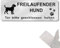 Vorsicht - Cartello di avvertimento per cani, in alluminio, con autoadesivo e fori preforati, 25 x 9 cm, per interni ed esterni