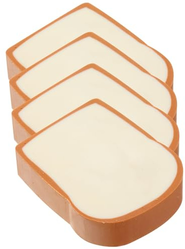 4 Pcs Kawaii Toastbrot-Radiergummi, niedlicher Bleistift-Radiergummi, Schreibwaren, 3D-Brotradierer Cartoon-Bleistift-Radiergummi, Skizzierwerkzeuge, für Maler, Künstler