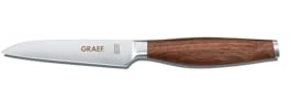 GRAEF. Gemüsemesser 9 cm KN5051, handgeschliffene Klinge 1.4116er Edelstahl, Echtholzgriff Walnuss, Kochmesser
