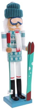 OFFSCH Decorazione Di Natale Legno Soldato Di Scultoreo Adatto Per Ufficio e Casa Albero Di Natale Ornamento Festivo Personaggio Carino
