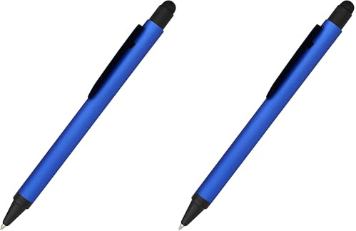 Online Bolígrafo de Aluminio con lápiz Capacitivo, Color Negro, con Tacto Suave, lápiz táctil, 1 Unidad (Paquete de 2)