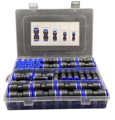 Gerader Steckverbinder-Set, 80 Stück, kompatibel mit mehreren Rohrgrößen, einschließlich PVC und PE