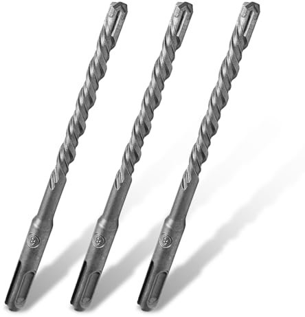 3 Pezzi Punte Trapano Sds Plus per Cemento Armato, Punte Trapano Calcestruzzo Sds, Kit Da Muro Cemento Armato Professionali per Muratura
