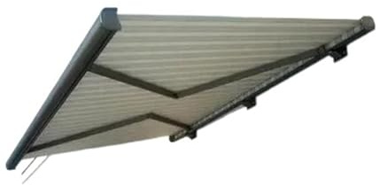 Automatic Awning Outdoor Cassette Foldable Sun Shades Electric Retractable for Restaurant Garden Buildings(WHITE)