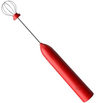 OFFSCH Sbattitore Elettrico per Uova e in Acciaio Inossidabile Regolabili Utensile da Cucina e Maneggevole Frusta Rosso Ergonomica per Preparazioni di Dolci e Miscelazione Facile