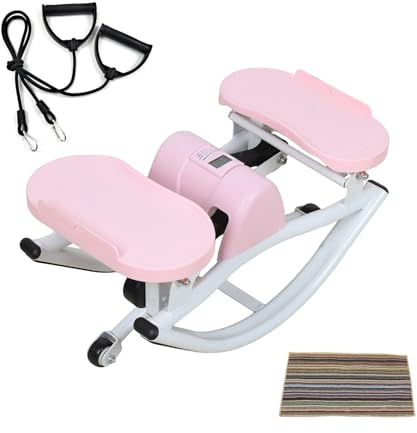 Lhanel Rock Stepper Side-Stepping Machine with Resistance Bands Low-Impact Balance Training Women's Home Fitness Equipment(Pink)