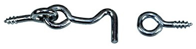 SN-TEC Sturmhaken/Lukenhaken/Überwurf verzinkt mit Öse Länge von 30 bis 500mm zur Auswahl (Mengen- und Längenauswahl möglich) (10, Länge: 30mm)
