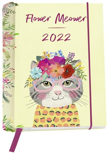 Flower Meower 2022 - Buchkalender: Wochenkalender mit 12 Postkarten (Terminplaner für die Handtasche)