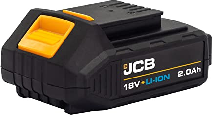 JCB 18V 2Ah Lithium-ion Battery - Unleash Endless Power for Your Cordless Tools - Rapid Charging - LED Charge Indicator - Long Lasting Performance - 3 Year Warranty