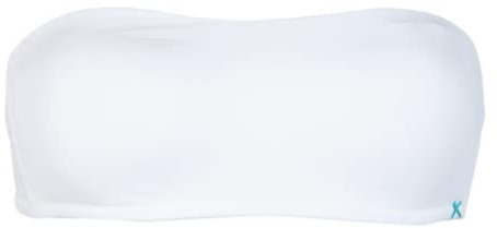 Infiore Reggiseno Fascia Sfoderata in Microfibra Elasticizzata Coppe Estraibili Senza Ferretto Art. 2011 (B, Bianco, 4)