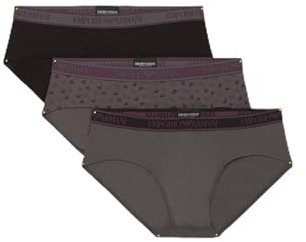 Emporio Armani Herren CORE Logoband 3-Pack Brief Slip, Nero/ST MAGN/Magnete, L