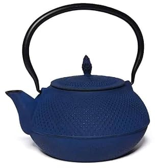 MAOCI Arare Théière en fonte 1,2 l bleu/intérieur émaillé/avec infuseur à thé