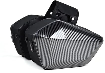 SVTSTRQE wasserdichte Motorrad Satteltasch Motorrad Rücksitztasche Fahrrad Motocross Helmtasche Motorrad Satteltasche(Kohlenstoff)