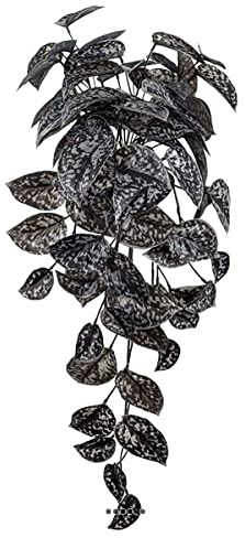 Artificielles.com - Fausse plante retombante pothos tacheté H 25 cm L 50 cm noir en pot
