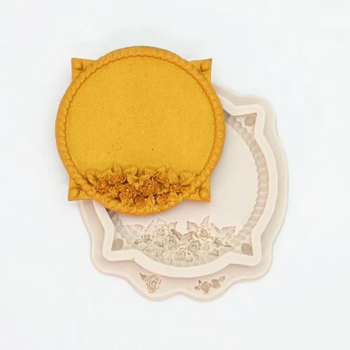 Epoxidharz-Formen, 8 x 7,5 x 1 cm, Fotorahmen, Silikonform, Harz, Küche, Backzubehör, Kuchen, Spitze, Dekoration, Zubehör, Design, Schokolade, Fondant