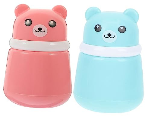 ifundom 2stücke Körperpuderquaste Mit Behälter Puderbox Für Reisen Leere Etui Für Babypuder Talkumpuderhalter Für Zuhause Puderspenderbox Mit Großem Fassungsvermögen