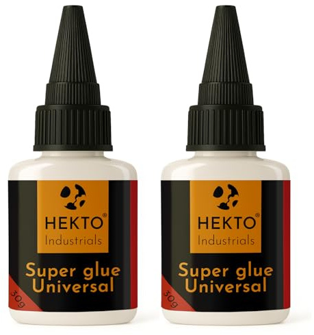2x 30g Sekundenkleber | extrem stark und hitzebeständig für Werkstatt und Technik | Hekto Industrial